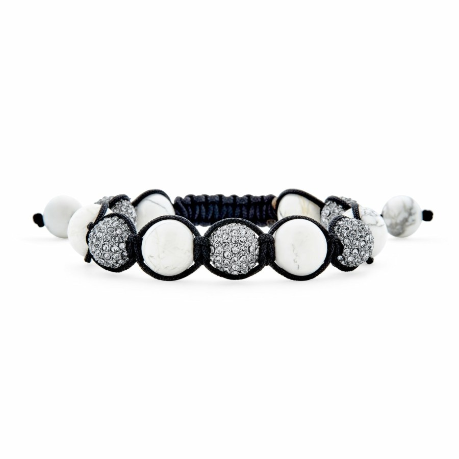 Shop Women Bling Jewelry | Pave Crystal Ball Shamballa Inspired Bracelet Cord