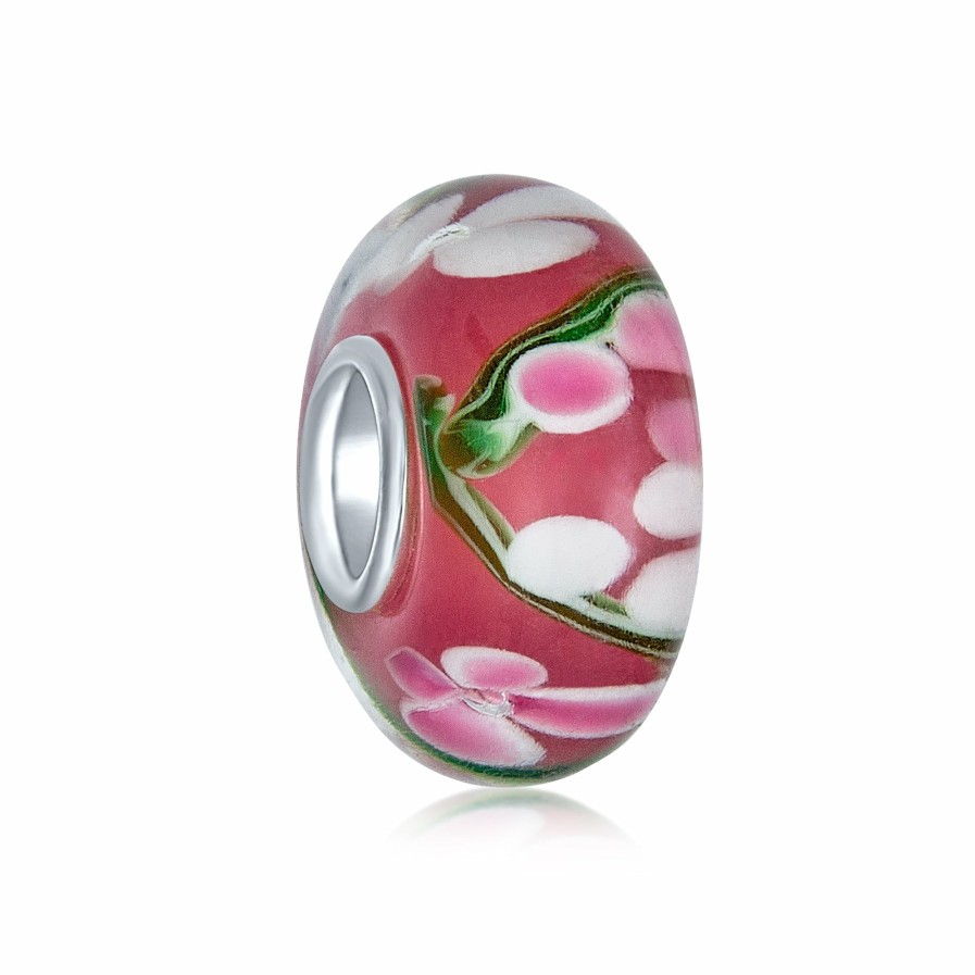 Shop Women Bling Jewelry Glass Crystal Beads | Clover Bead Charm Murano Glass .925 Sterling Silver