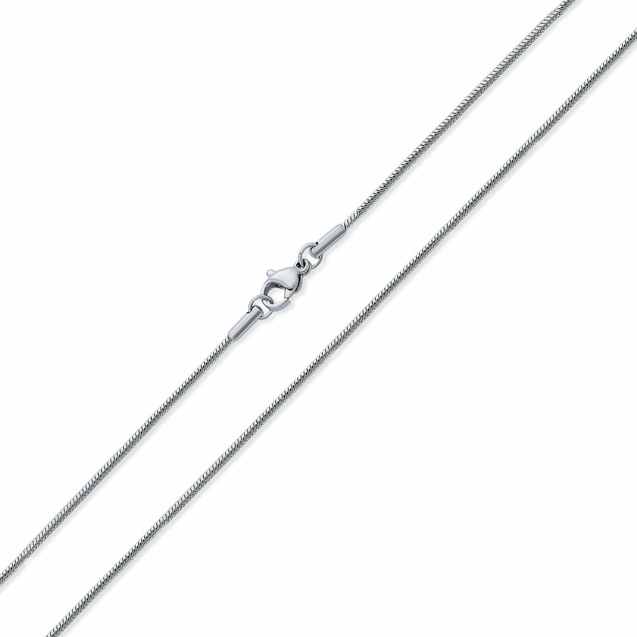 Shop Women Bling Jewelry Pendant Necklaces | Thin Snake Flexible Chain 1.5Mm Necklace Silver Tone Stainless Steel