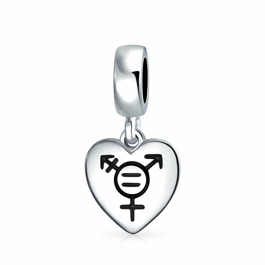 Shop Women Bling Jewelry Engravable Charms | Trans-Gender # Me Too Women Rights Dangle Bead Charm .925