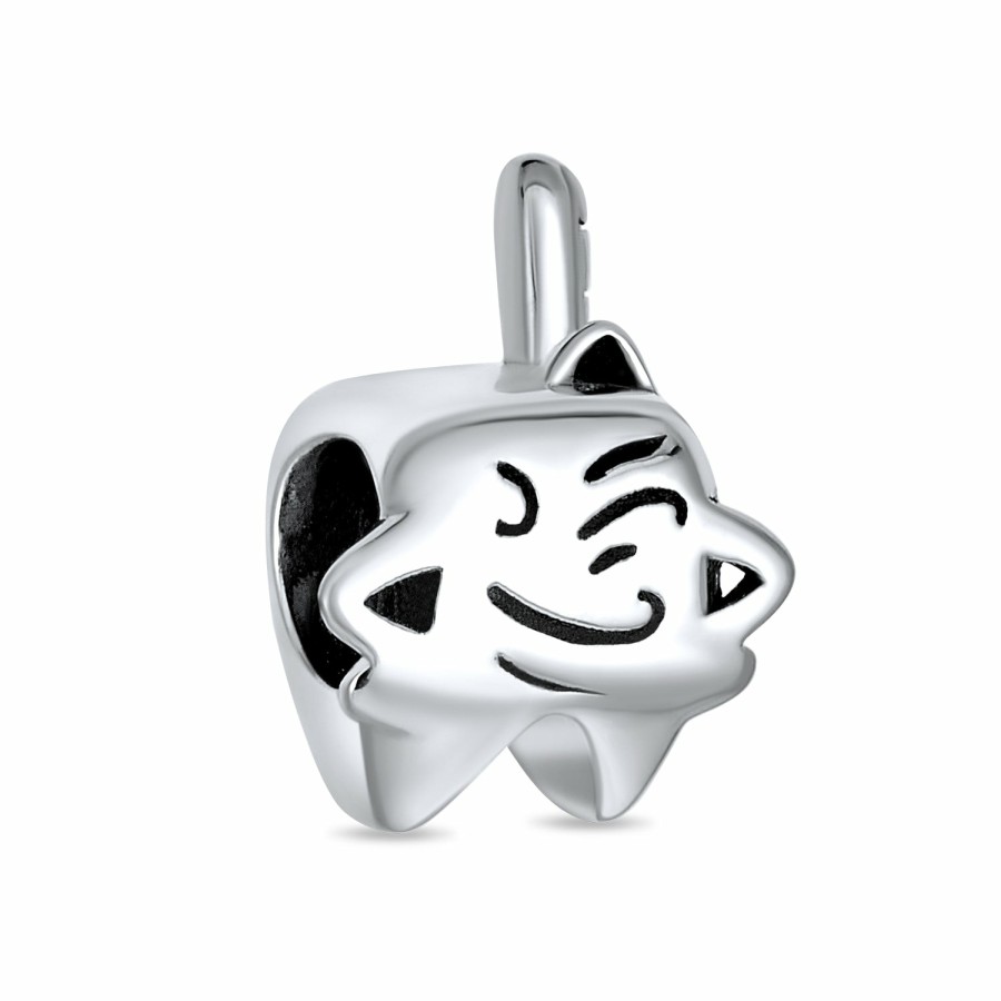 Shop Women Bling Jewelry Unique Charms | Tooth Fairy Dentist Winking Tooth Charm Bead Moms Sterling Silver