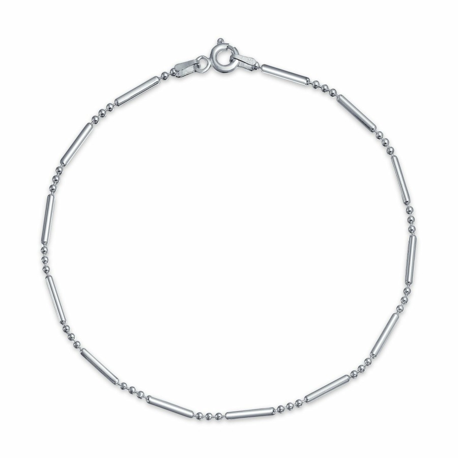 Shop Women Bling Jewelry Delicate Bracelets | Bar Ball Chain Anklet Charm Hot Wife Ankle Bracelet Sterling Silver