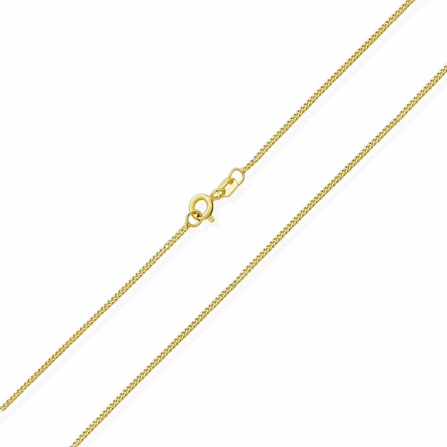 Shop Women Bling Jewelry Chains Necklaces | 2Mm Cuban Curb Chain Necklace 14K Gold Plated .925 Sterling 14-24 Inch