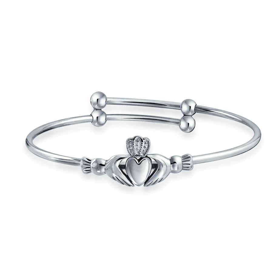 Shop Women Bling Jewelry | Claddagh Heart Friendship Bracelet Small Wrists 6.5In Sterling Silver