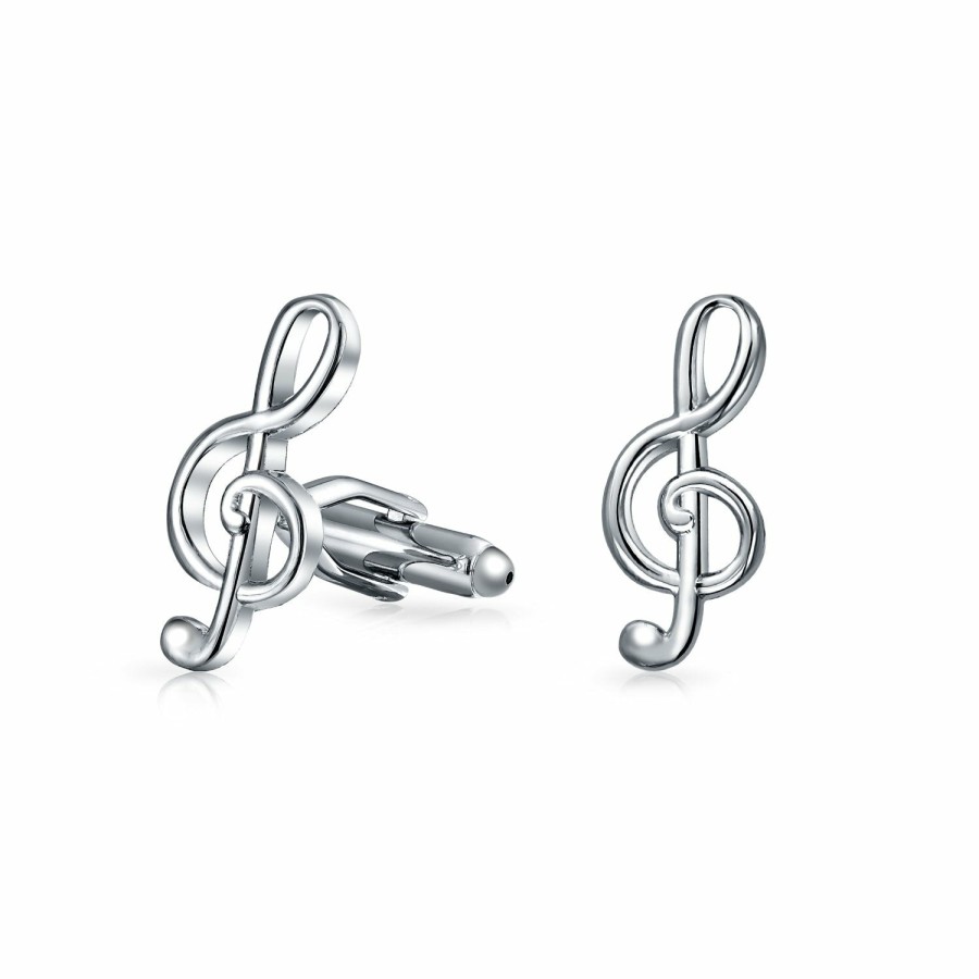 Shop Men Bling Jewelry Cufflinks | Musician G Clef Treble Music Note Cufflinks Stainless Steel