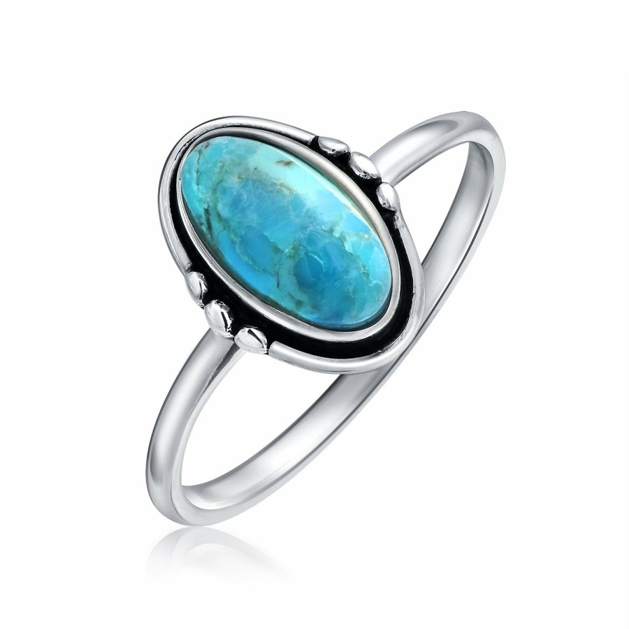 Shop Women Bling Jewelry Unique Rings | Delicate Oval Western Gemstone Ring 1Mm Band .925Sterling Silver