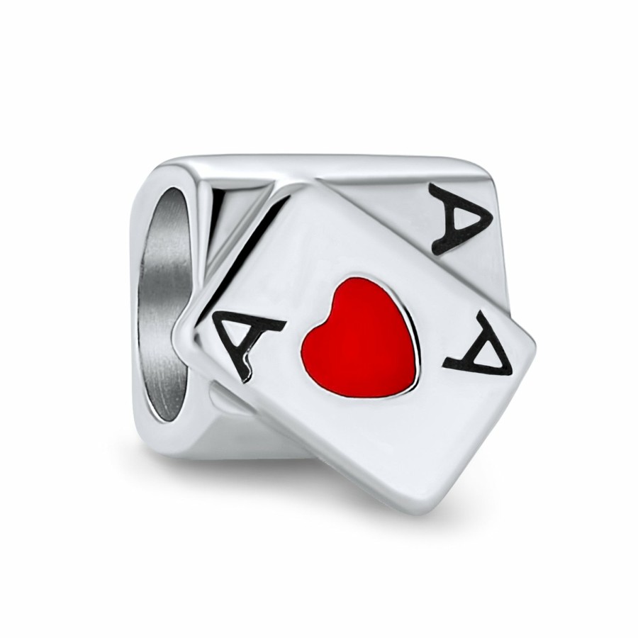 Shop Women Bling Jewelry Unique Charms | Poker Player Cards Casino Jackpot Las Vegas Charm Bead .925