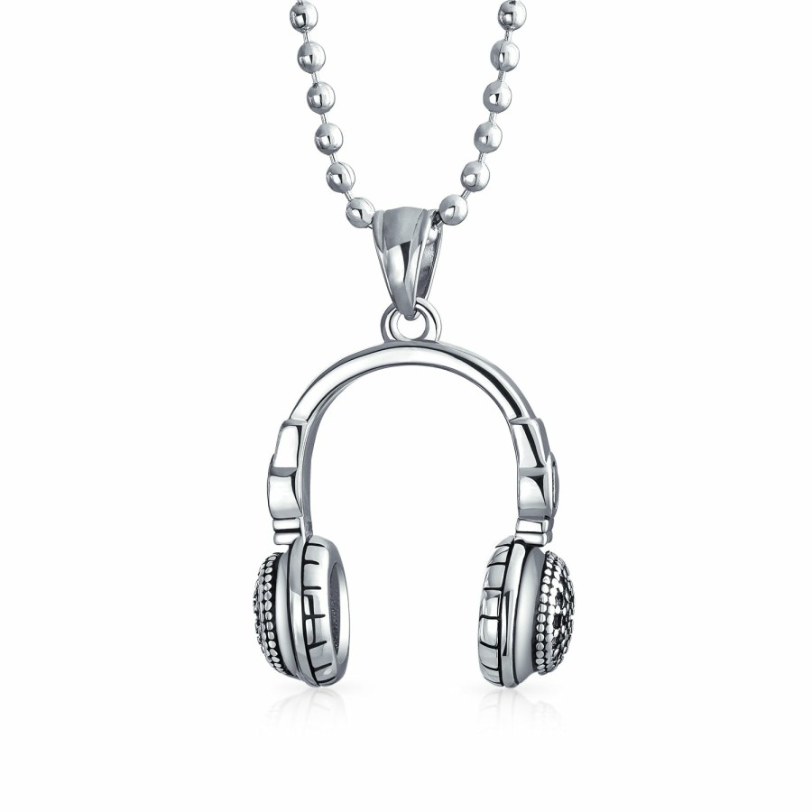 Shop Men Bling Jewelry Boys Jewelry | Headphones Pendant Hip Hop Music Lover Dj Necklace Stainless Steel