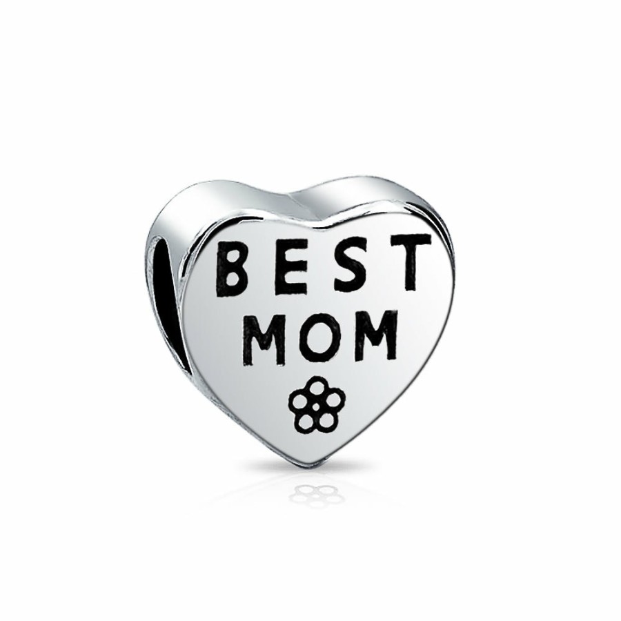 Shop Women Bling Jewelry Dangle Beads | Bff Best Mom Mother Mum Word Family Heart Love Charm Bead .925