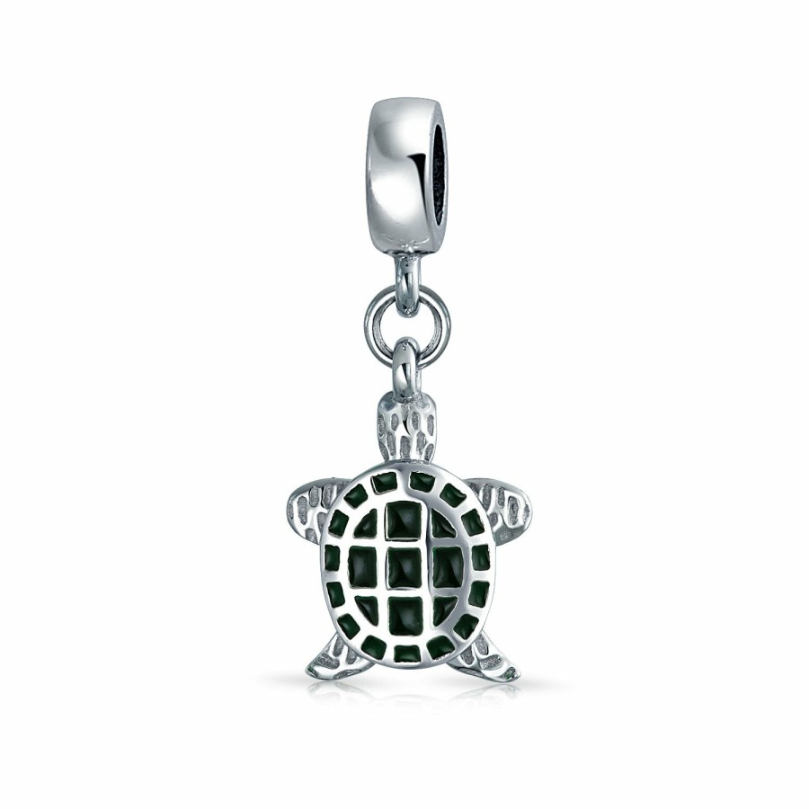 Shop Women Bling Jewelry Dangle Beads | Nautical Sea Turtle Tropical Vacation Bead Charm .925 Sterling Silver