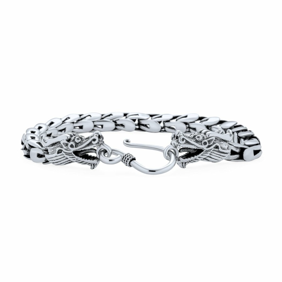 Shop Women Bling Jewelry Unique Bracelets | Bali Byzantine Chain Link Bracelet Eye And Hook 925 Sterling