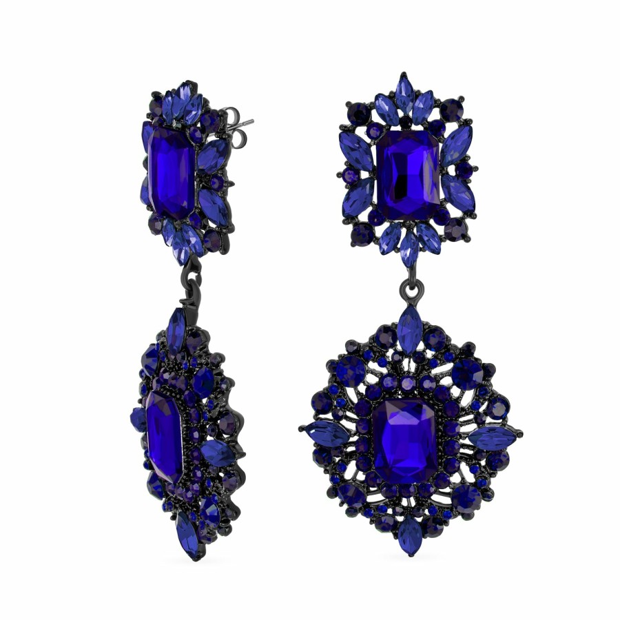 Shop Women Bling Jewelry Chandelier Earrings | Big Statement Crystal Art Deco Vintage Style Chandelier Earrings